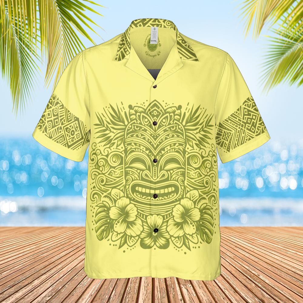 Hawaiian Tiki style shirt Island vibe Island Cool