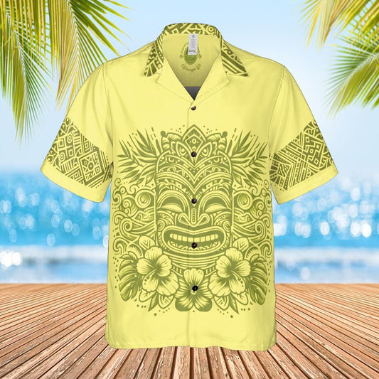 Hawaiian Tiki style shirt Island vibe Island Cool