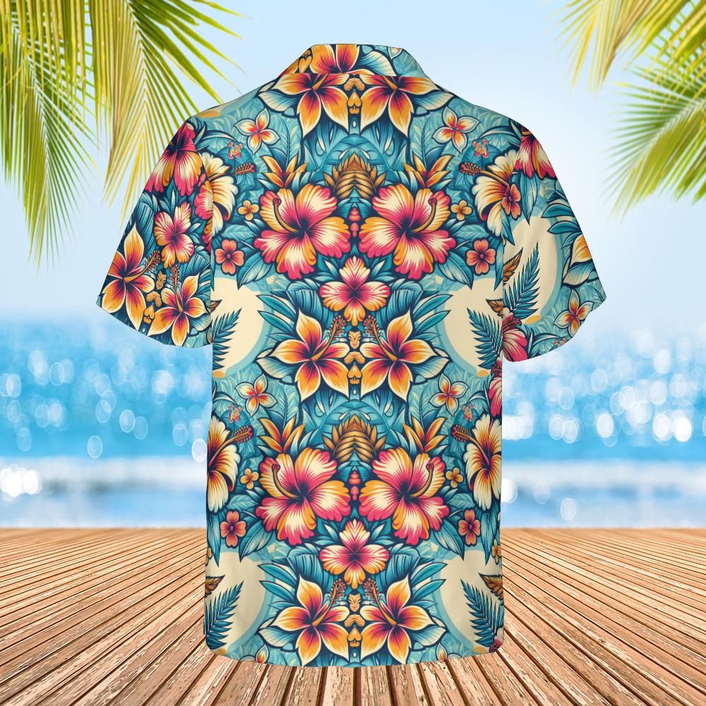 Hawaiian shirt Retro Classic floral back