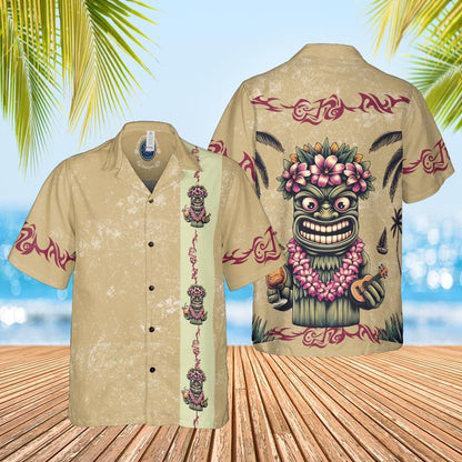 Hawaiian shirt Tiki design