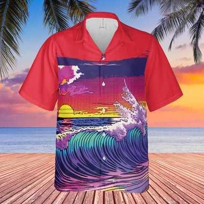 Hawaiian shirt Anime style wave front